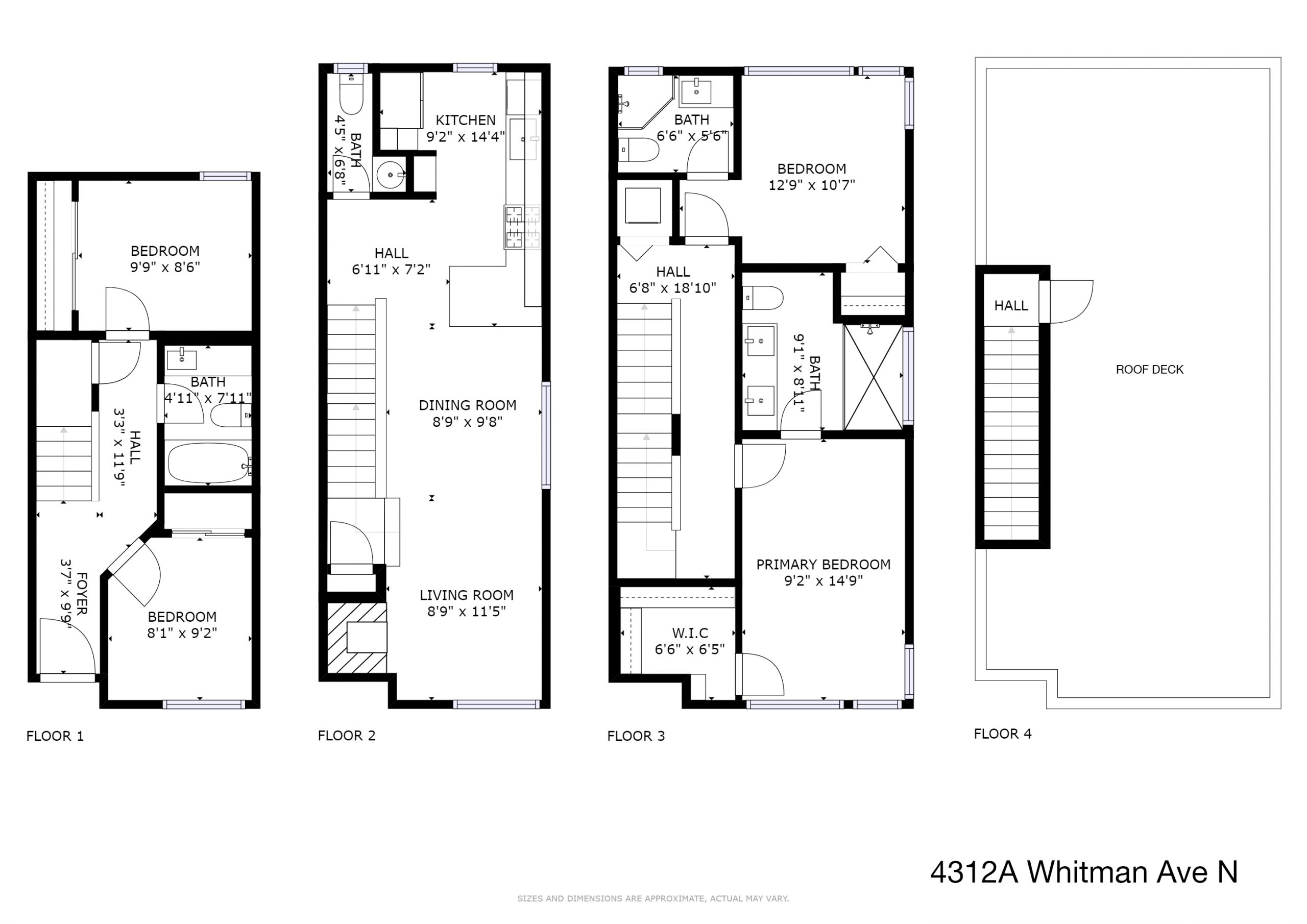 Floor Plan - 4312 A Whitman Ave N, Seattle