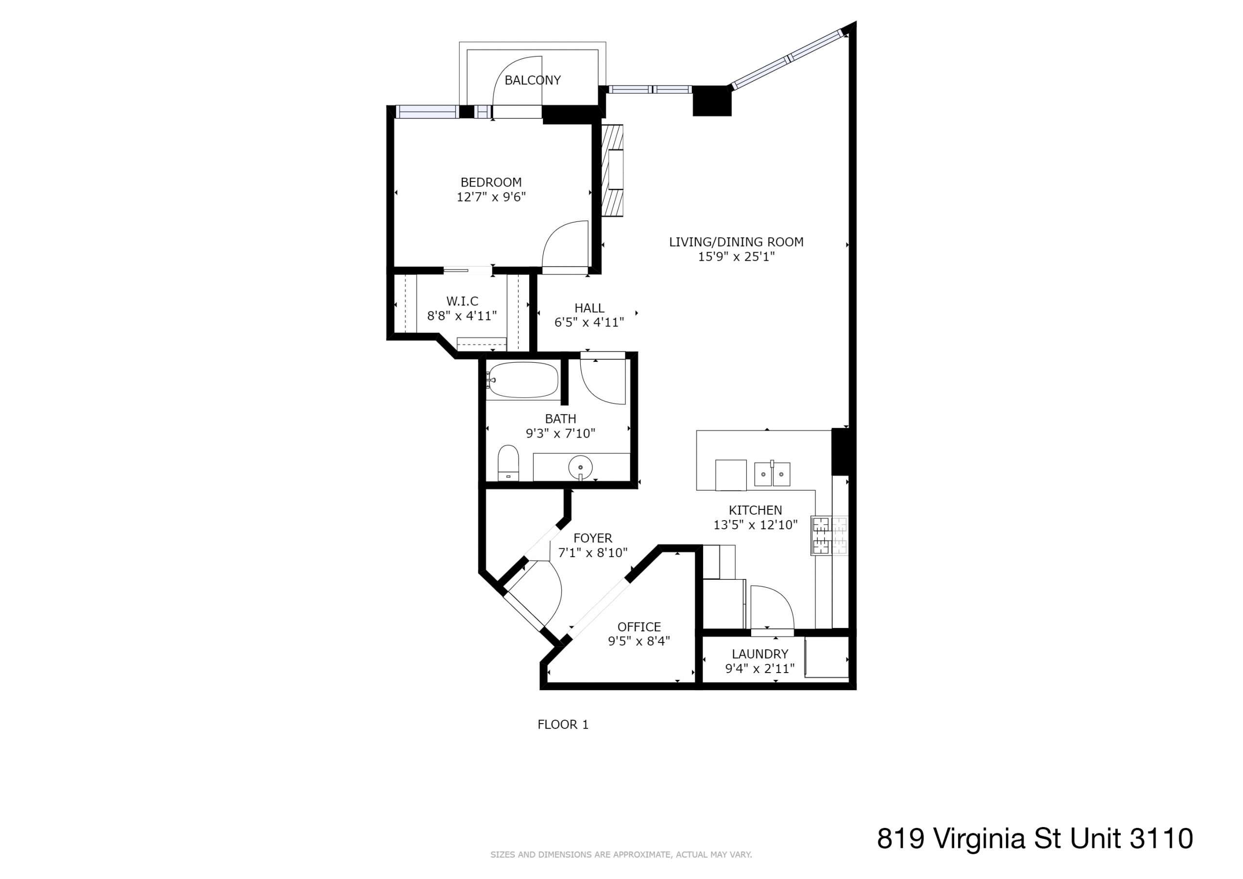 Floor Plan - 819 Virginia St #3110, Seattle